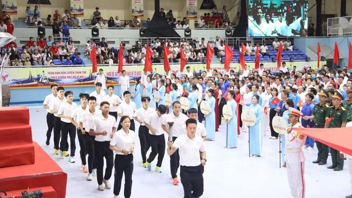 Các vận động viên tham gia Đại hội. (Ảnh: Nguyễn Công Lý)