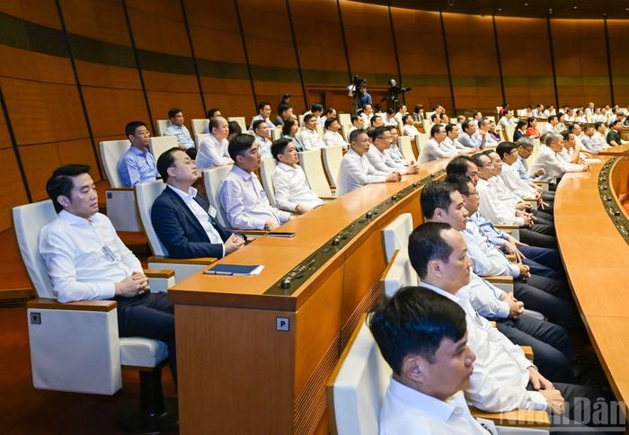 Các đồng chí cán bộ quy hoạch diện Ban Bí thư quản lý dự gặp mặt. (Ảnh: DUY LINH)