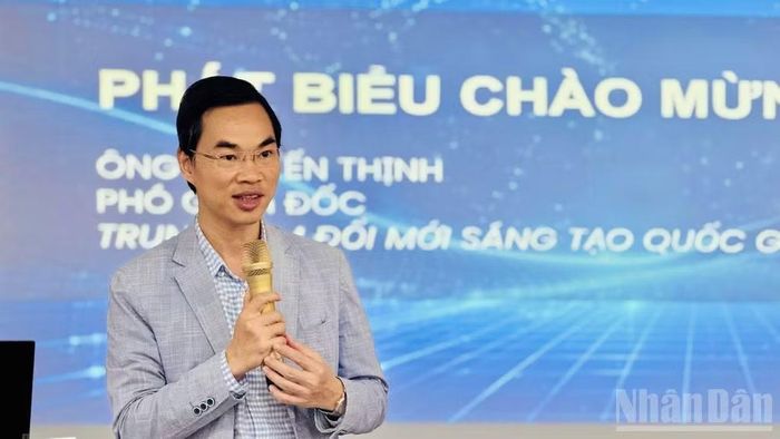 Ông Đỗ Tiến Thịnh, Phó Giám đốc Trung tâm Đổi mới sáng tạo Quốc gia (NIC), Bộ Tài chính. (Ảnh: HNV)