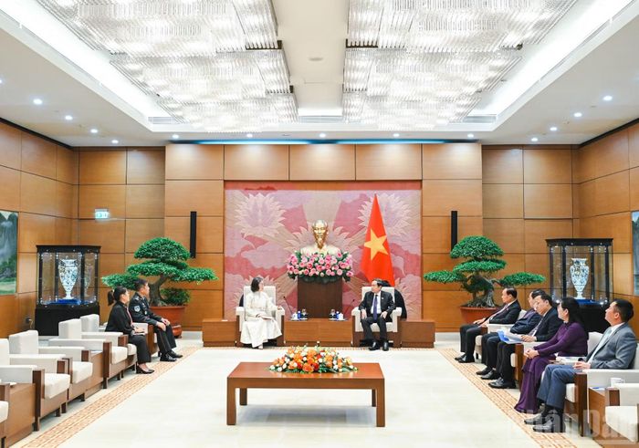 Quang cảnh cuộc tiếp tại Nhà Quốc hội. (Ảnh: DUY LINH)