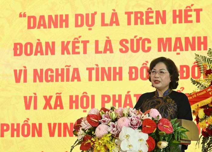 Đồng chí Nguyễn Thị Hồng, Ủy viên Trung ương Đảng, Phó Chủ tịch Quốc hội phát biểu chỉ đạo Đại hội. (Ảnh: THÁI HƯNG)