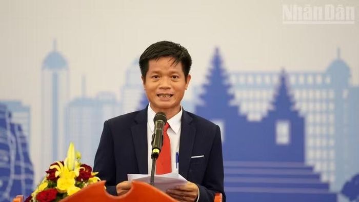 Trưởng Thương vụ Việt Nam tại Campuchia Đỗ Việt Phương. (Ảnh: ĐINH TRƯỜNG)