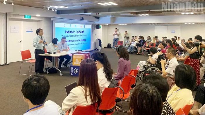 Ông Tạ Ngọc Trí, Phó Vụ trưởng Vụ Giáo dục Phổ thông, Phó Trưởng Ban Chỉ đạo Giáo dục trẻ khuyết tật và trẻ em có hoàn cảnh khó khăn, Bộ Giáo dục và Đào tạo. (Ảnh: KIỀU GIANG)