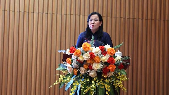 Chủ nhiệm Ủy ban Khoa học và Công nghệ môi trường của Quốc hội Nguyễn Thanh Hải phát biểu tại hội nghị. (Ảnh: VĂN TÌNH)