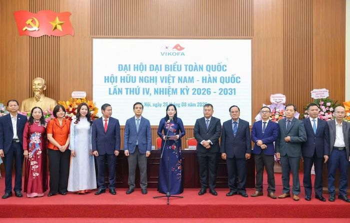 Chủ tịch Hội Hữu nghị Việt Nam-Hàn Quốc nhiệm kỳ 2026-2031 Nguyễn Thanh Hải phát biểu tại Đại hội. (Ảnh: Đinh Hòa)