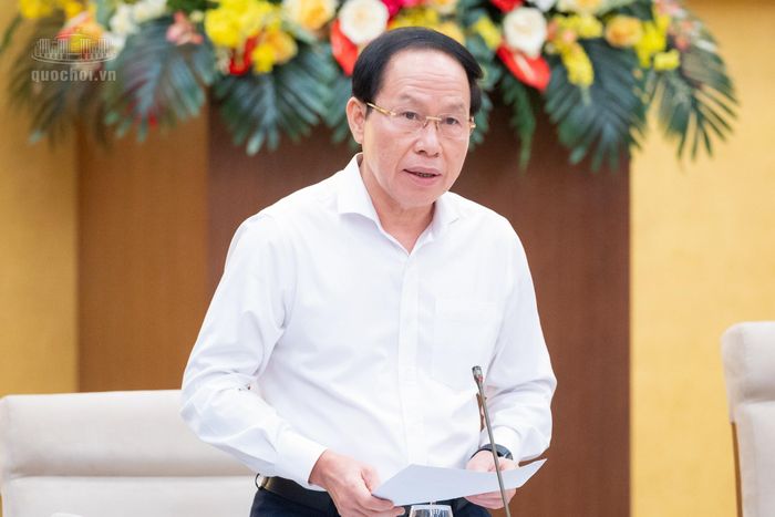 Phó thủ tướng Chính phủ Lê Tiến Châu phát biểu tại phiên họp. Ảnh: quochoi.vn
