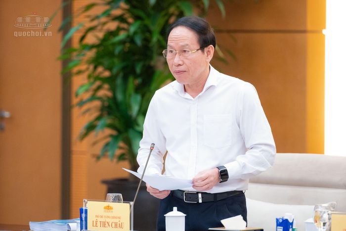  Phó Thủ tướng Lê Tiến Châu, Phó Trưởng ban Thường trực Ban Chỉ đạo phát biểu khai mạc. Ảnh: Cổng thông tin điện tử Quốc hội 