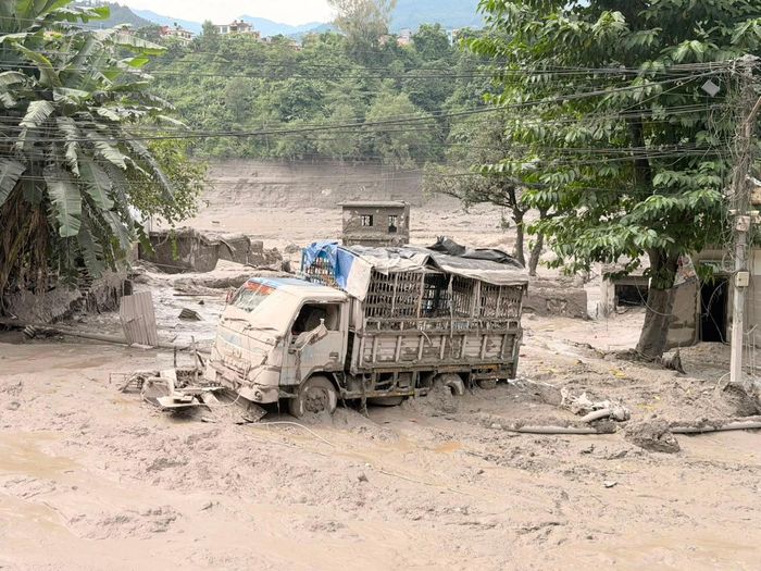  Lũ quét tại miền Bắc Nepal. Ảnh: KATHMANDU POST 