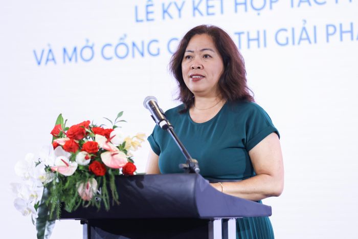  Bà Nguyễn Thị Bích Vân, Tổng Giám đốc Quốc gia Unilever Việt Nam chia sẻ tại sự kiện 