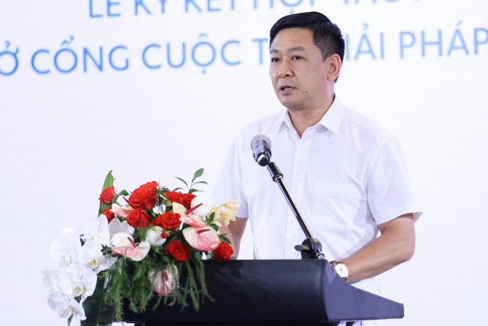  Ông Vũ Đình Nam, Phó Cục trưởng Cục Môi trường, Bộ NN-MT phát biểu tại sự kiện 