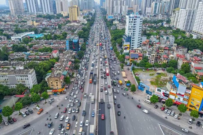 Một góc Hà Nội nhìn từ trên cao.