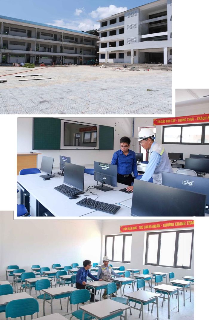 Các trường nội trú liên cấp xã biên giới tại Cao Bằng được xây dựng khang trang, hiện đại.