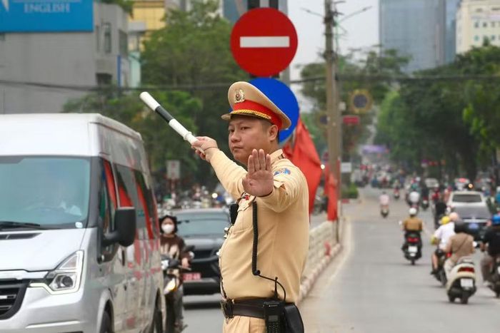 Cảnh sát phân luồng giao thông. (Ảnh minh họa)