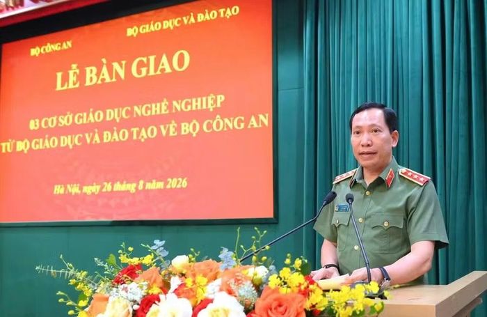 Thứ trưởng Bộ Công an Lê Văn Tuyến phát biểu.