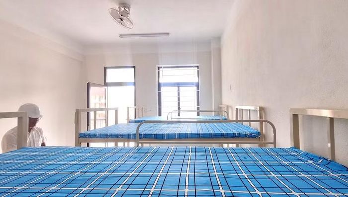 Các giường tầng nội trú đẹp dành cho học sinh Trường Phổ thông nội trú liên cấp Tiểu học và THCS A Lưới 3