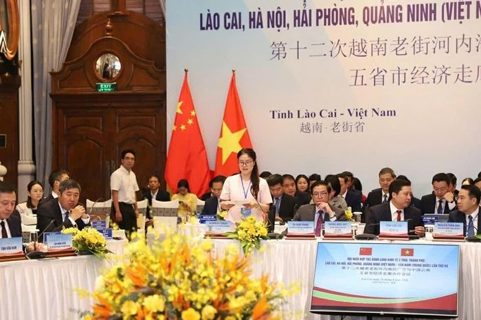 Tổng Lãnh sự Việt Nam tại Côn Minh Nghiêm Việt Chung phát biểu tại Hội nghị. (Nguồn: Tổng Lãnh sự quán Việt Nam tại Côn Minh)