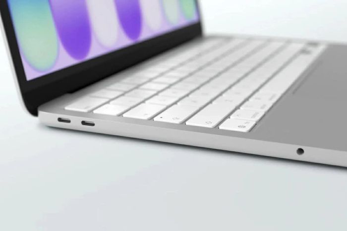 Làm sạch và kiểm tra cổng USB-C.