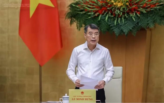 Thủ tướng Lê Minh Hưng phát biểu tại phiên họp - Ảnh: VGP