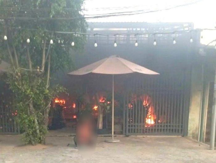 Hiện trường vụ cháy. Ảnh: CTV