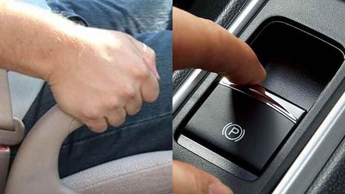 Nhiều tài xế quen sử dụng phanh tay cơ sẽ cảm thấy khó dùng khi chuyển sang phanh tay điện tử. Ảnh: TH