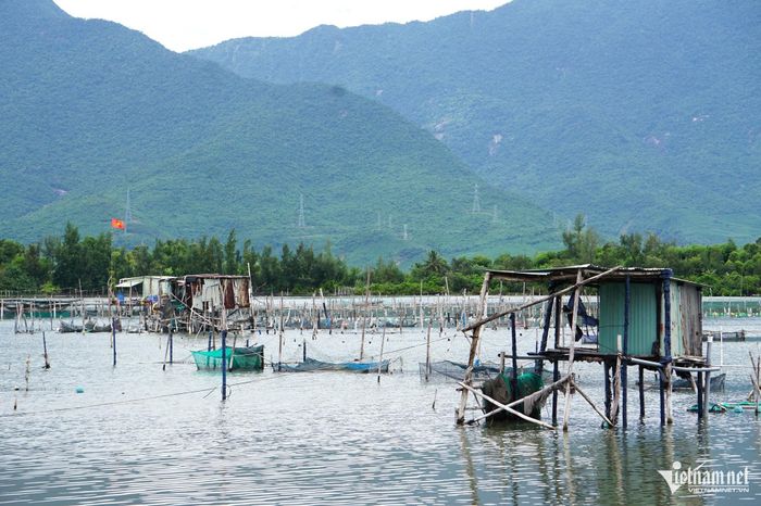 Nhiều khu vực trên đầm Lập An hiện ken đặc cọc tre, cọc gỗ và phao nổi từ hoạt động nuôi trồng thủy sản, đặc biệt là nuôi hàu khiến không gian mặt nước và cảnh quan nguyên sơ nơi đây bị ảnh hưởng.