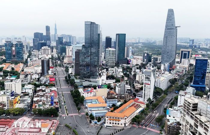 Trung tâm Thành phố Hồ Chí Minh. (Ảnh: Hồng Đạt/TTXVN)
