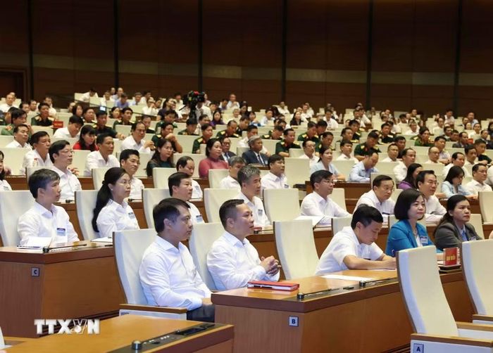 Các đại biểu tham dự cuộc gặp mặt. (Ảnh: Thống Nhất/TTXVN)