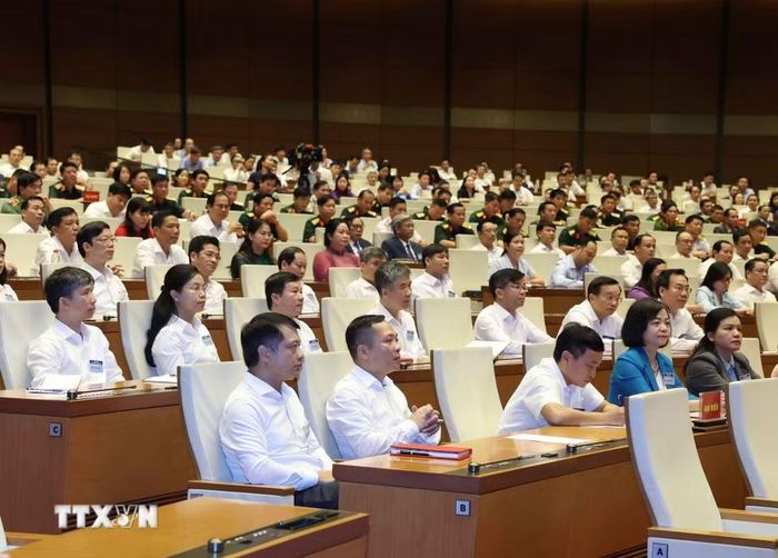 Các đại biểu tham dự cuộc gặp mặt. (Ảnh: Thống Nhất/TTXVN)
