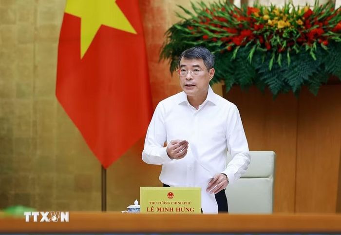 Thủ tướng Lê Minh Hưng chủ trì Phiên họp Chính phủ chuyên đề về xây dựng pháp luật (phiên thứ hai) tháng 8 năm 2026. (Ảnh: Dương Giang/TTXVN)