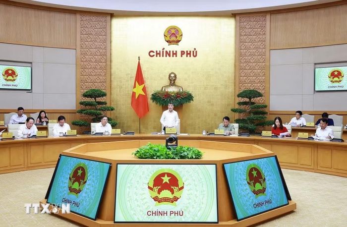 Phiên họp Chính phủ chuyên đề về xây dựng pháp luật (phiên thứ hai) tháng 8 năm 2026. (Ảnh: Dương Giang/TTXVN)
