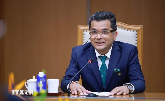 Quốc vụ khanh phụ trách Ngoại giao Cộng hòa Ấn Độ Pabitra Margherita phát biểu. (Ảnh: Dương Giang/TTXVN)