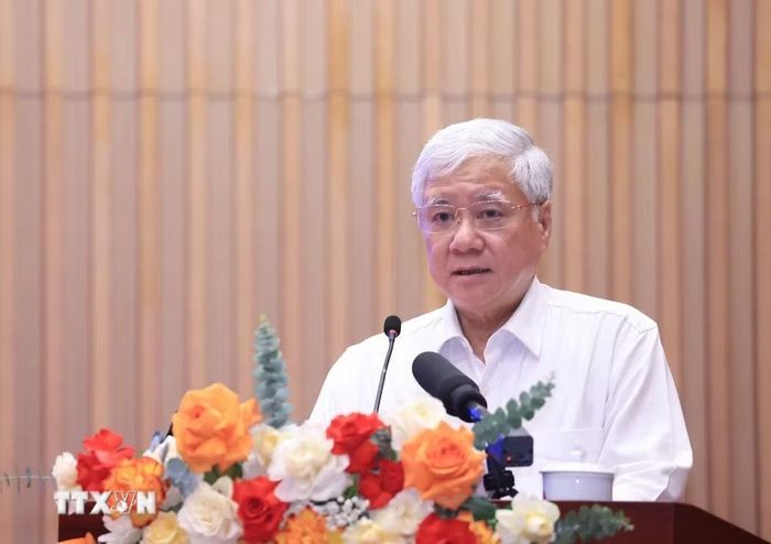 Phó Chủ tịch Thường trực Quốc hội Đỗ Văn Chiến phát biểu. (Ảnh: Tuấn Anh/TTXVN)