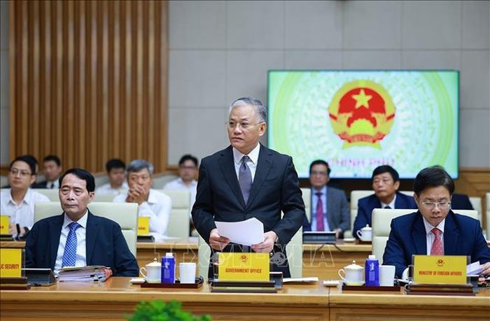 Phó Chủ nhiệm Văn phòng Chính phủ Đôn Tuấn Phong phát biểu. Ảnh: Dương Giang/TTXVN
