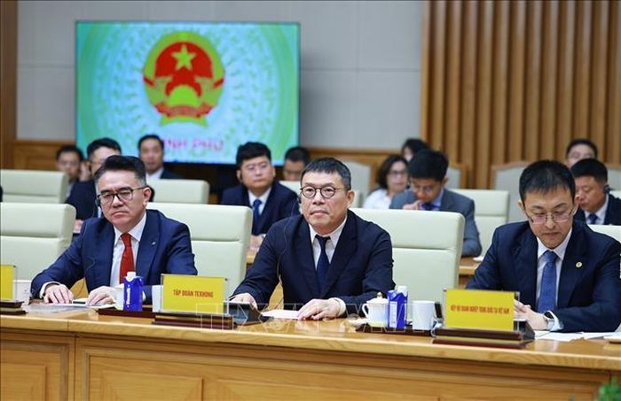 Các doanh nghiệp Trung Quốc đang đầu tư tại Việt Nam tham dự buổi gặp. Ảnh: Dương Giang/TTXVN
