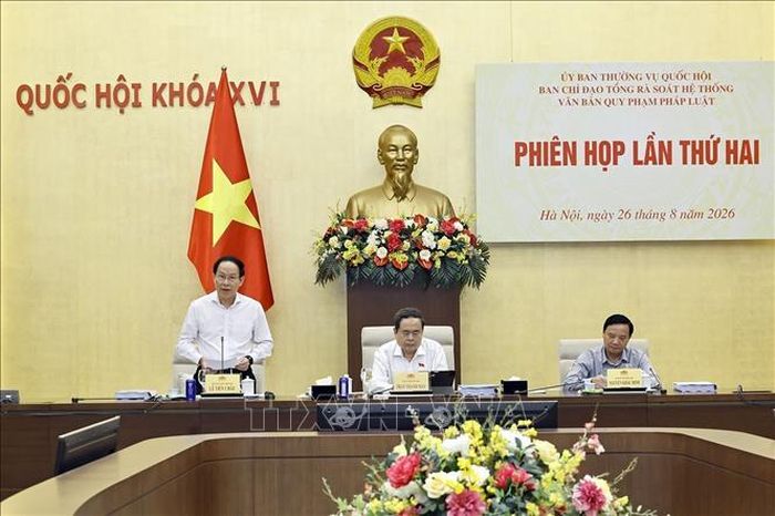 Phó Thủ tướng Chính phủ Lê Tiến Châu, Phó Trưởng ban Thường trực Ban Chỉ đạo phát biểu. Ảnh: Doãn Tấn/TTXVN