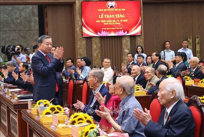 Tổng Bí thư, Chủ tịch nước Tô Lâm dự buổi lễ. Ảnh: TTXVN