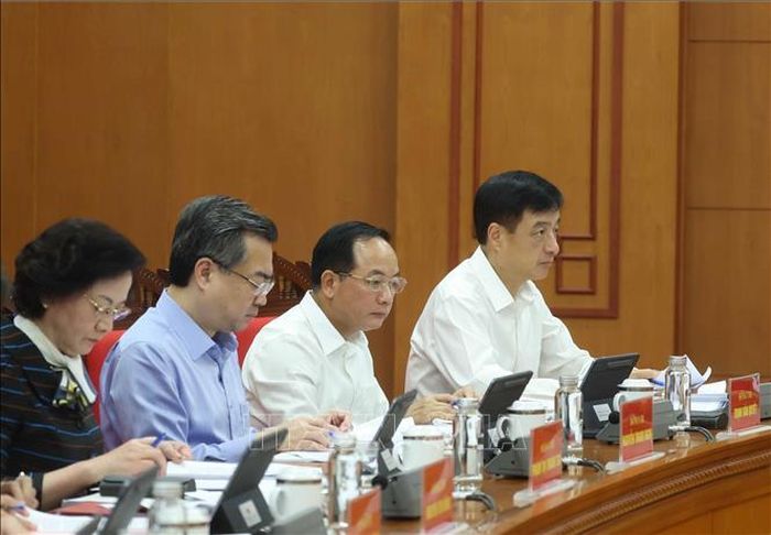 Các đại biểu tham dự cuộc làm việc. Ảnh: Thống Nhất/TTXVN
