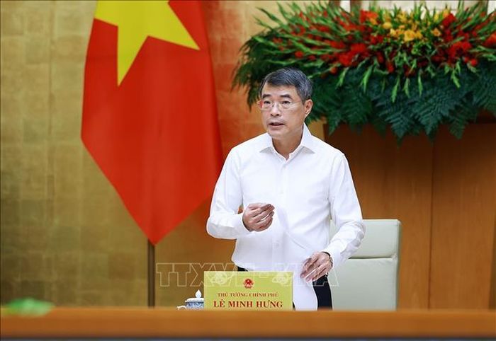 Thủ tướng Lê Minh Hưng chủ trì Phiên họp Chính phủ chuyên đề về xây dựng pháp luật (phiên thứ hai) tháng 8 năm 2026. Ảnh: Dương Giang/TTXVN