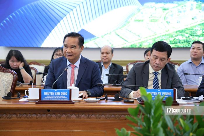 Ông Nguyễn Văn Được, Chủ tịch UBND Tp.HCM phát biểu tại hội nghị.