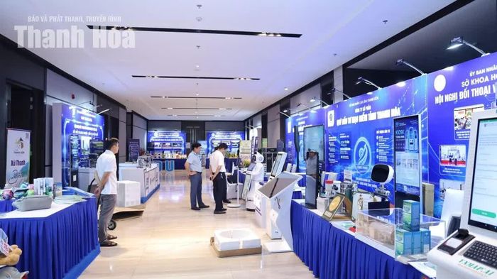 Không gian trưng bày sản phẩm tiêu biểu tỉnh Thanh Hóa đã được chuẩn bị sẵn sàng.