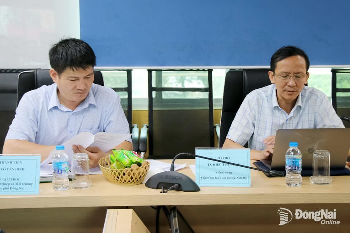 Các chuyên gia, đại diện sở, ngành tham gia rà soát, đánh giá các đề tài. Ảnh: Hải Quân