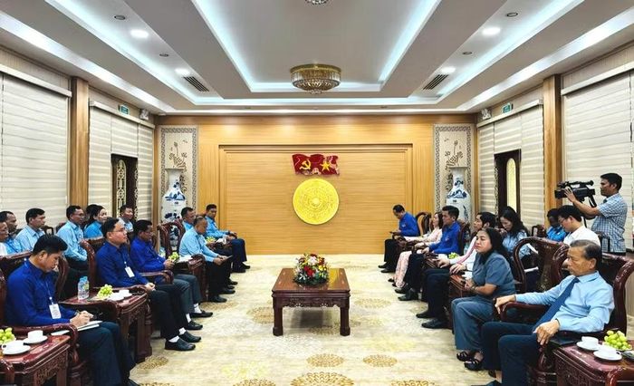 Quang cảnh buổi tiếp. Ảnh: N.H
