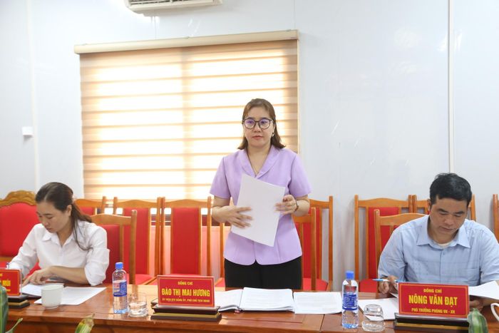 Lãnh đạo xã Mẫu Sơn phát biểu tại buổi khảo sát