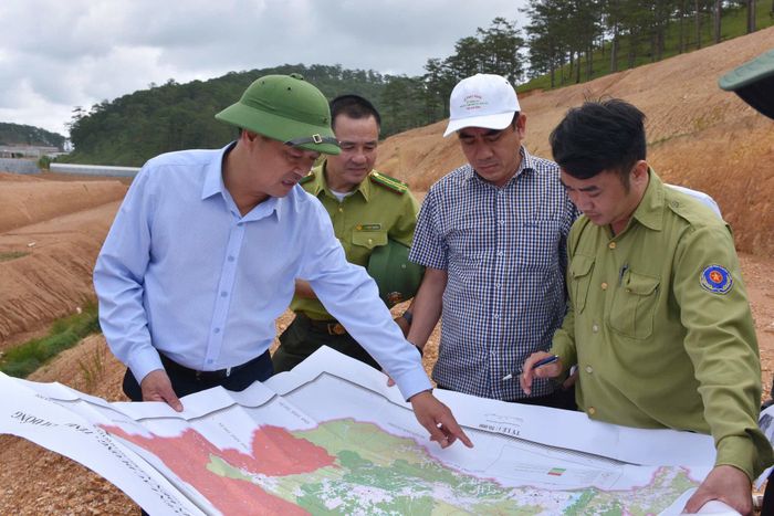 Phó Chủ tịch Thường trực UBND tỉnh Lâm Đồng Lê Trọng Yên kiểm tra và yêu cầu xử lý nghiêm vụ xâm hại rừng tại xã Lạc Dương