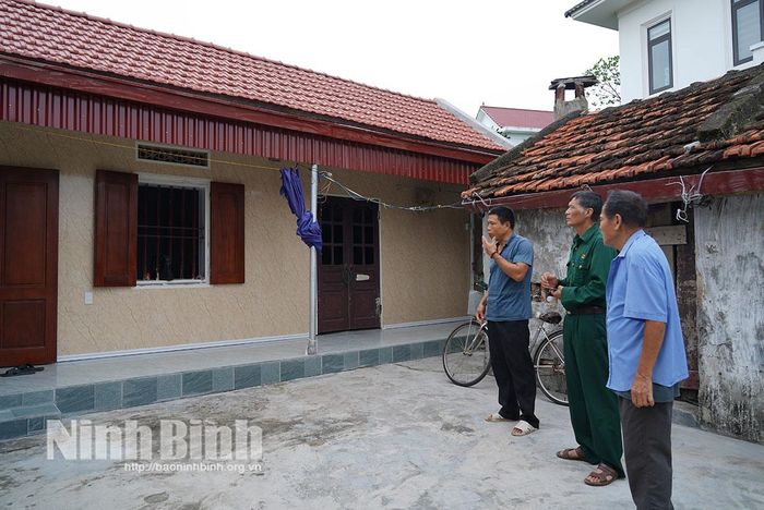 Ngôi nhà của anh Nguyễn Văn Thiết ở thôn Cầu Cổ 1, xã Ý Yên sau khi sửa chữa đã kiên cố và an toàn hơn.