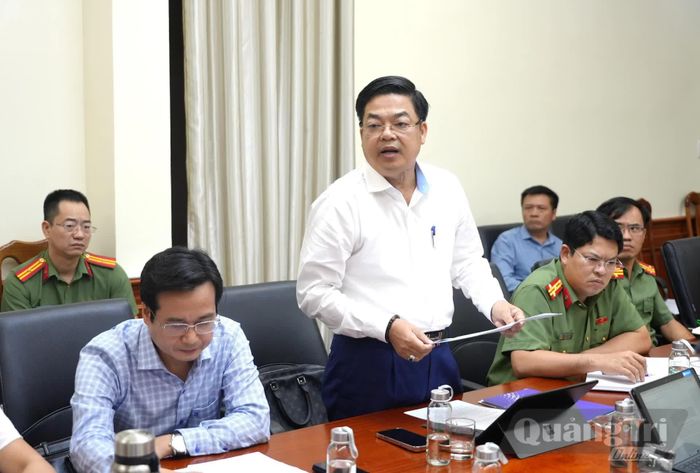 Lãnh đạo Sở Công thương phát biểu tại buổi làm việc - Ảnh: T.Đ