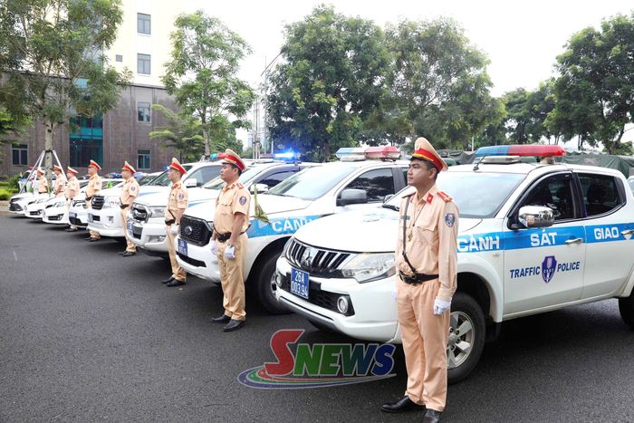 Công an Sơn La ra quân thực hiện cao điểm tuyên truyền, tuần tra, kiểm soát bảo đảm trật tự ATGT dịp 2/9.