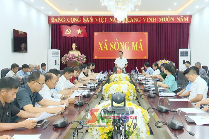 Đảng ủy xã Sông Mã tổ chức hội nghị quán triệt chủ trương sắp xếp thôn, bản, tổ dân phố.