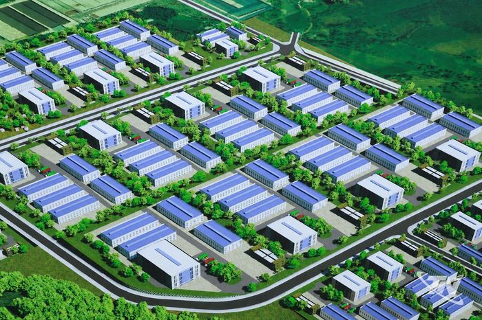Phối cảnh tổng thể Dự án đầu tư xây dựng và kinh doanh kết cấu hạ tầng Khu công nghiệp Thanh Bình - Giai đoạn II.