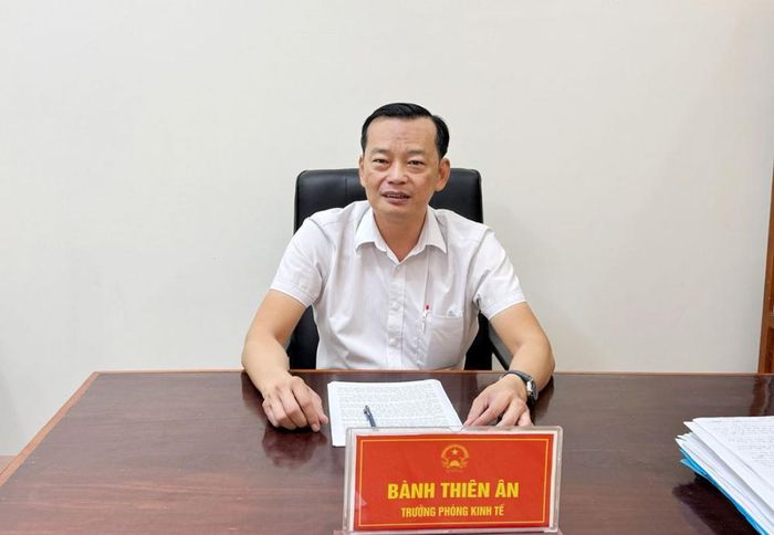 Ông Bành Thiên Ân - Trưởng Phòng Kinh tế xã Giồng Riềng. (Ảnh: Chung Thắng)